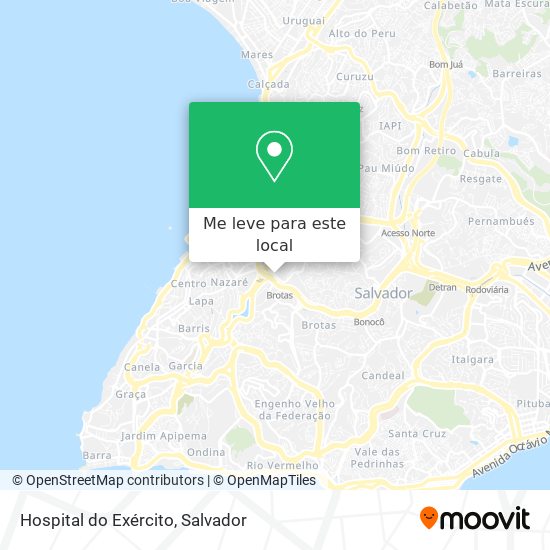 Hospital do Exército mapa