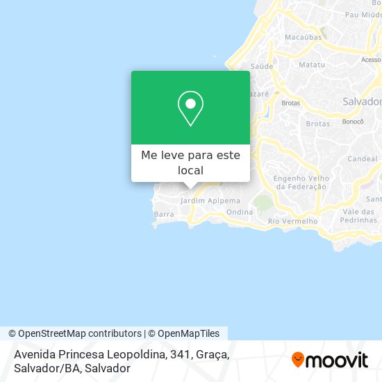 Avenida Princesa	Leopoldina, 341, Graça, Salvador / BA mapa
