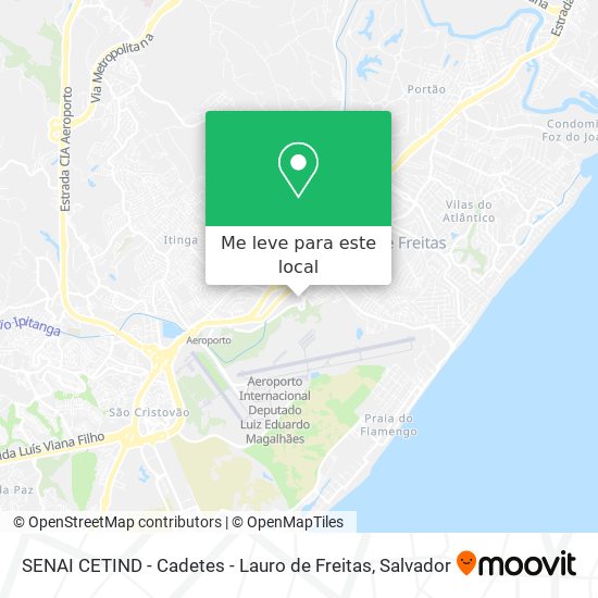 SENAI CETIND - Cadetes - Lauro de Freitas mapa