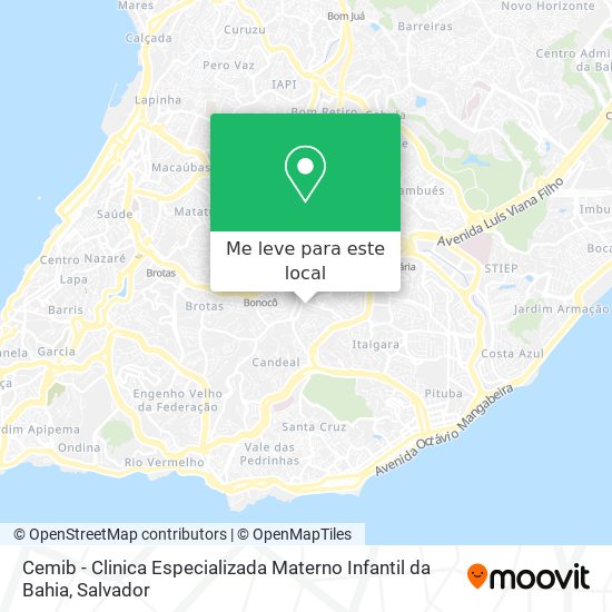 Cemib - Clinica Especializada Materno Infantil da Bahia mapa