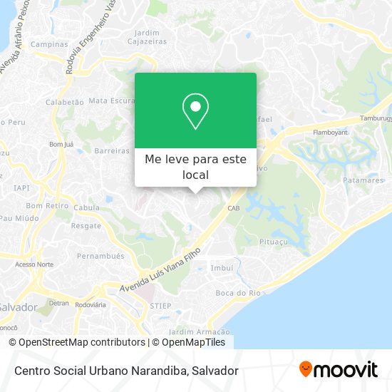 Centro Social Urbano Narandiba mapa