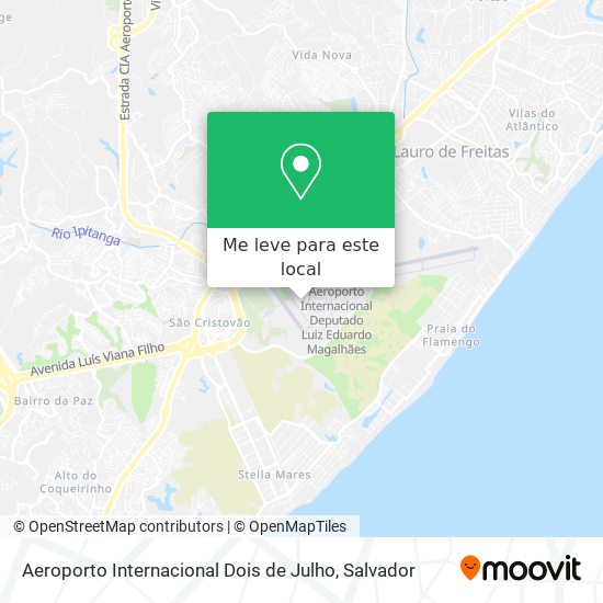 Aeroporto Internacional Dois de Julho mapa