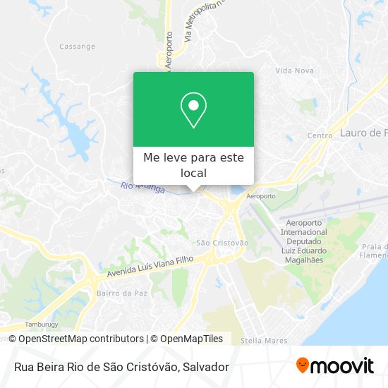 Rua Beira Rio de São Cristóvão mapa