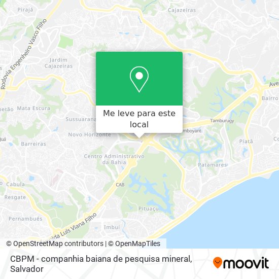 CBPM - companhia baiana de pesquisa mineral mapa