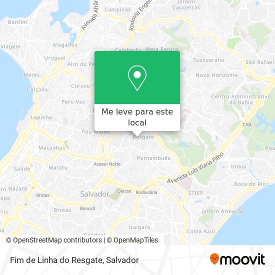 Fim de Linha do Resgate mapa