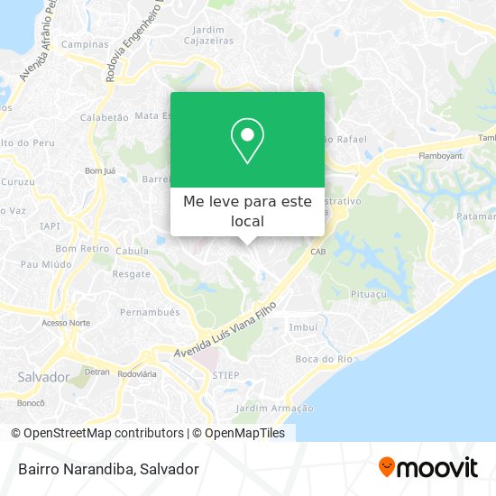 Bairro Narandiba mapa
