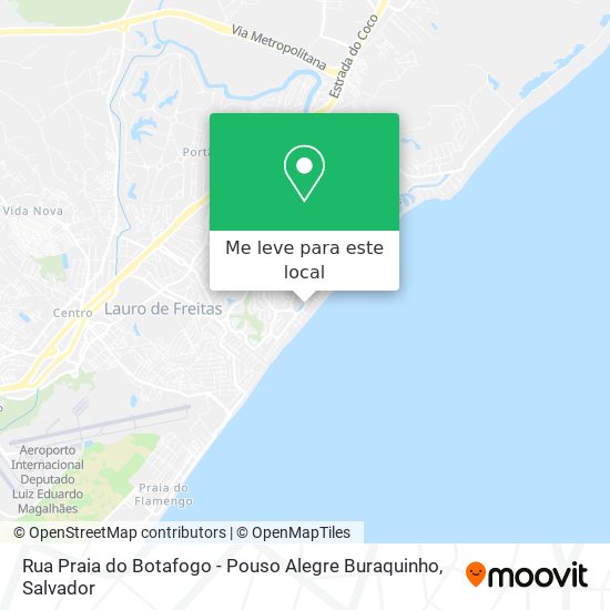 Rua Praia do Botafogo - Pouso Alegre Buraquinho mapa