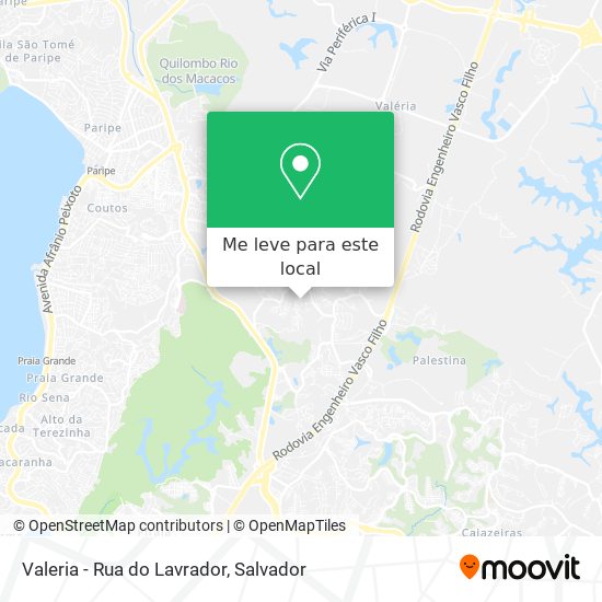 Valeria - Rua do Lavrador mapa