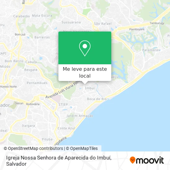 Igreja Nossa Senhora de Aparecida do Imbuí mapa