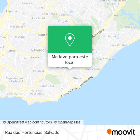 Rua das Hortências mapa