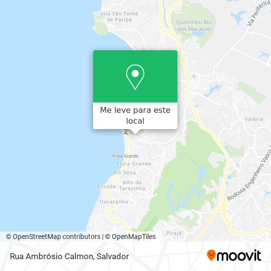 Rua Ambrósio Calmon mapa