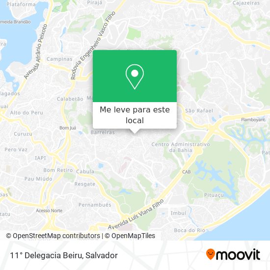 11° Delegacia Beiru mapa