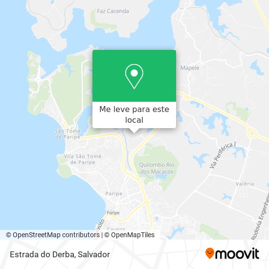 Estrada do Derba mapa
