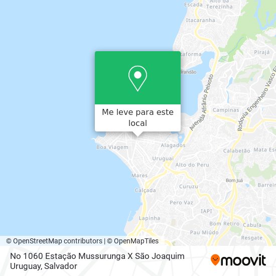 No 1060 Estação Mussurunga X São Joaquim Uruguay mapa