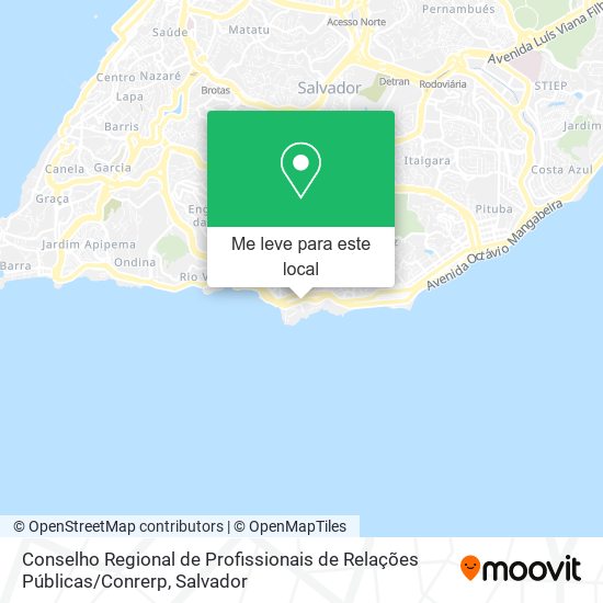 Conselho Regional de Profissionais de Relações Públicas / Conrerp mapa