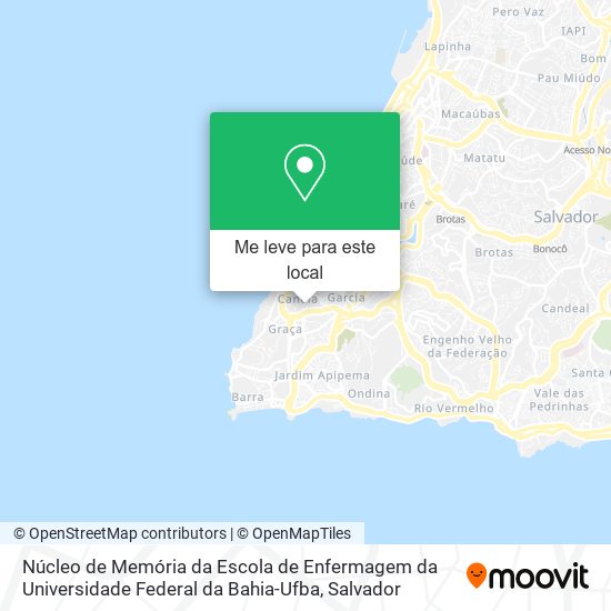 Núcleo de Memória da Escola de Enfermagem da Universidade Federal da Bahia-Ufba mapa