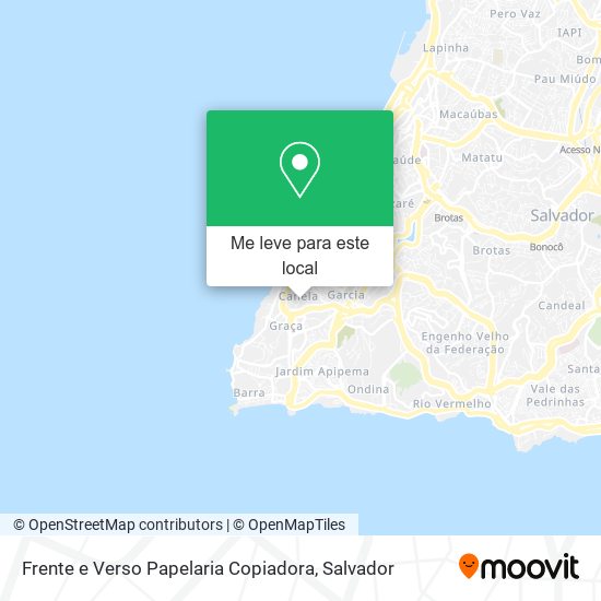 Frente e Verso Papelaria Copiadora mapa