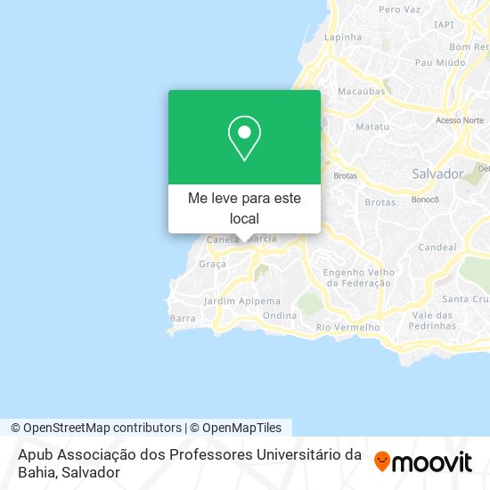 Apub Associação dos Professores Universitário da Bahia mapa