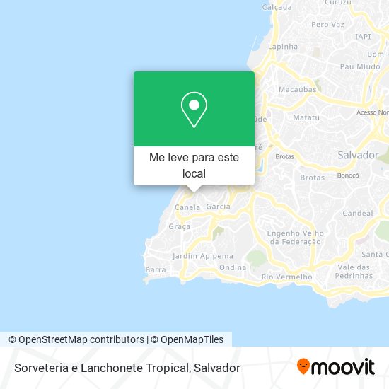 Sorveteria e Lanchonete Tropical mapa