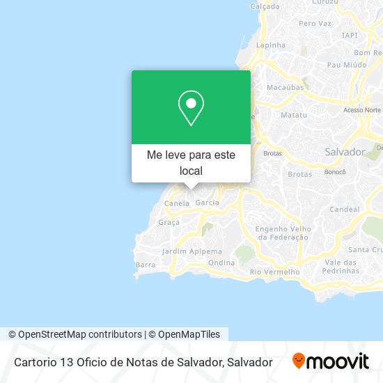 Cartorio 13 Oficio de Notas de Salvador mapa