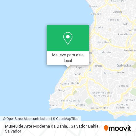 Museu de Arte Moderna da Bahia, . Salvador Bahia. mapa