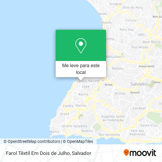 Farol Têxtil Em Dois de Julho mapa
