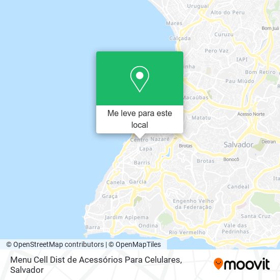 Menu Cell Dist de Acessórios Para Celulares mapa