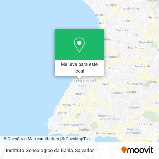 Instituto Genealogico da Bahia mapa