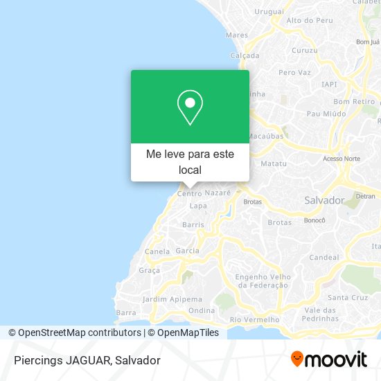 Piercings JAGUAR mapa