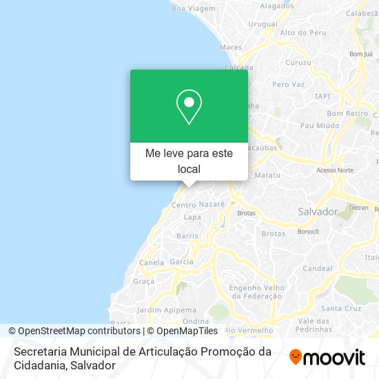 Secretaria Municipal de Articulação Promoção da Cidadania mapa