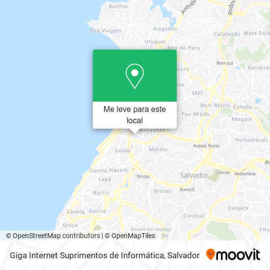 Giga Internet Suprimentos de Informática mapa