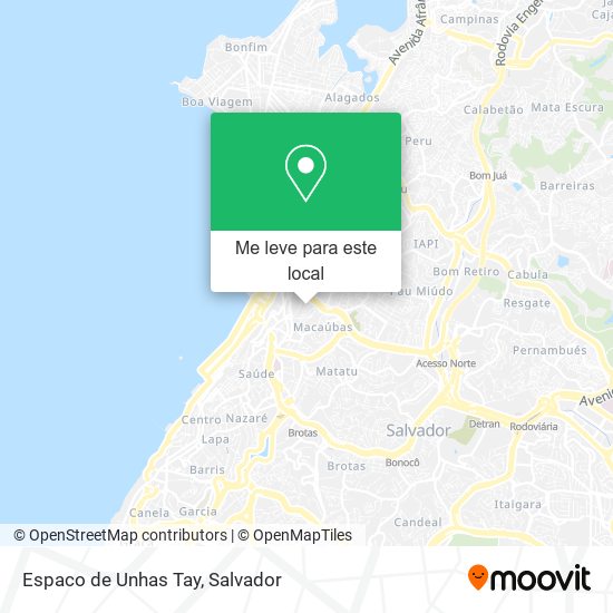 Espaco de Unhas Tay mapa