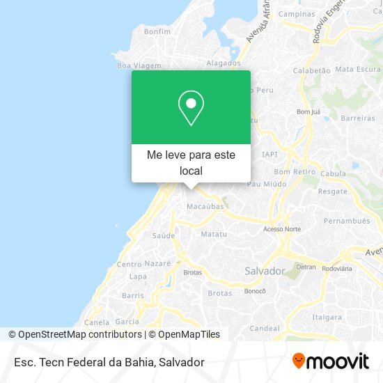 Esc. Tecn Federal da Bahia mapa