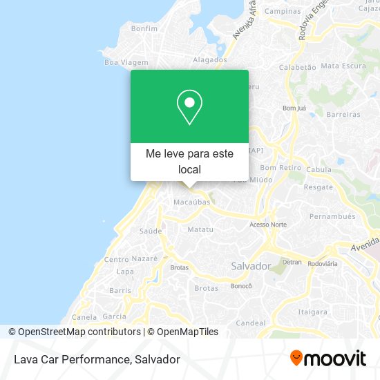Lava Car Performance mapa