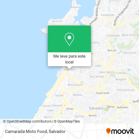 Camarada Moto Food mapa