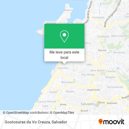 Gostosuras da Vo Creuza mapa