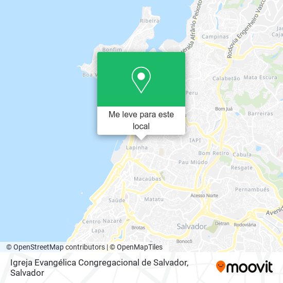 Igreja Evangélica Congregacional de Salvador mapa