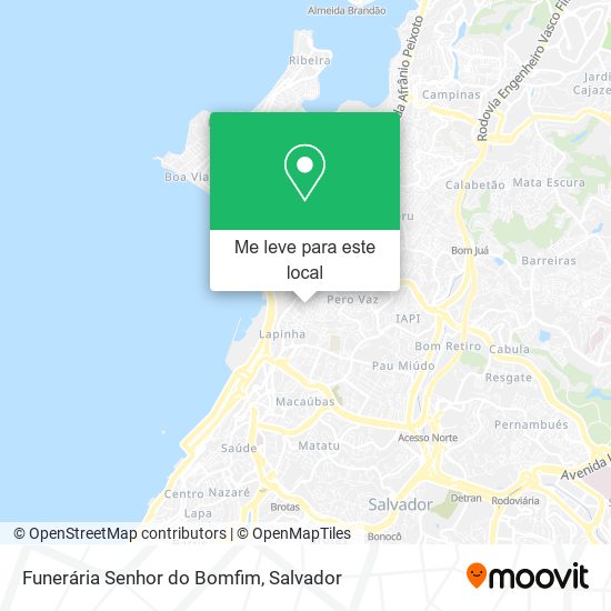 Funerária Senhor do Bomfim mapa