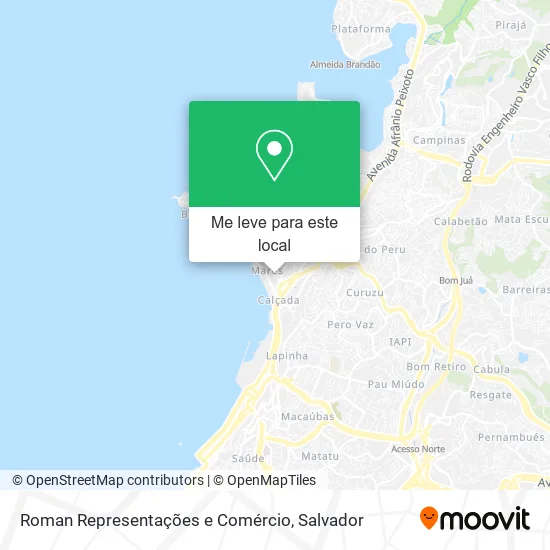 Roman Representações e Comércio mapa