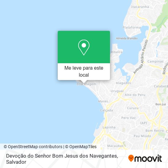Devoção do Senhor Bom Jesus dos Navegantes mapa