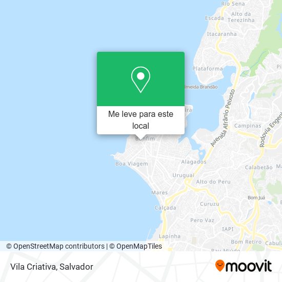 Vila Criativa mapa