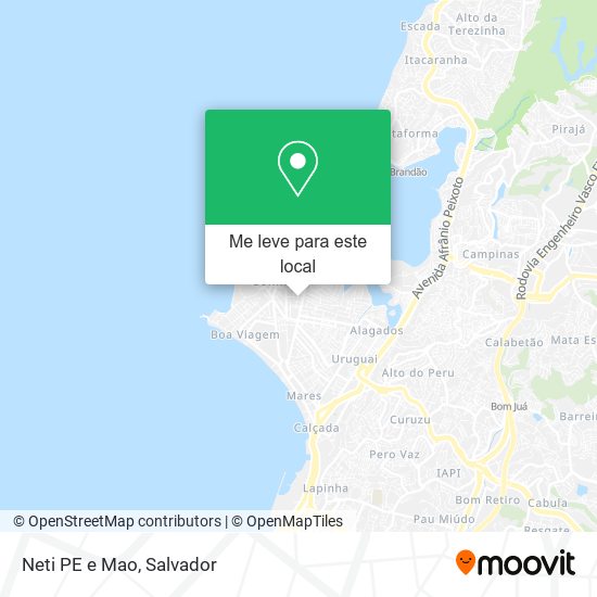 Neti PE e Mao mapa