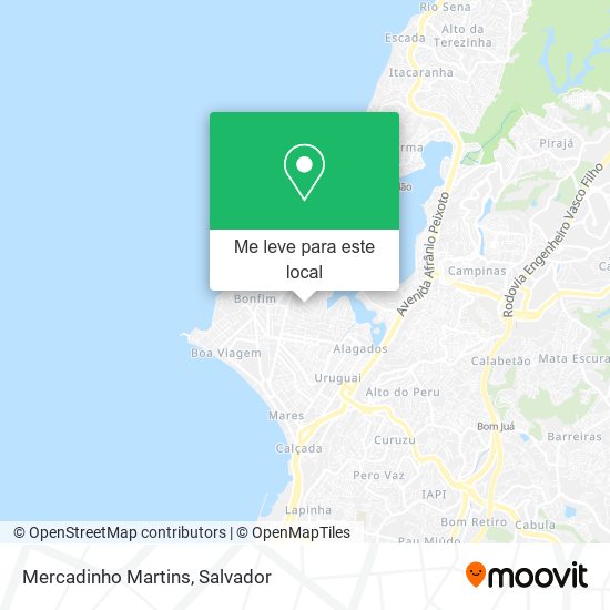 Mercadinho Martins mapa
