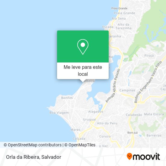 Orla da Ribeira mapa