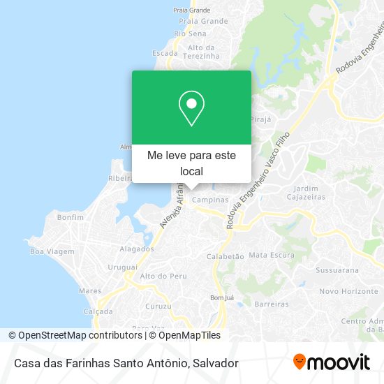 Casa das Farinhas Santo Antônio mapa