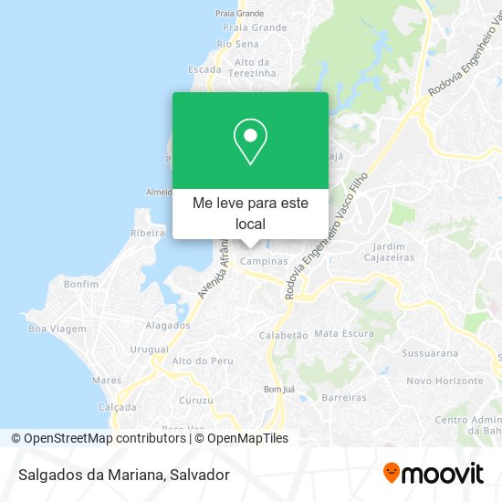 Salgados da Mariana mapa