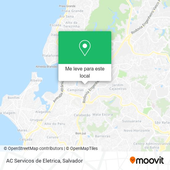 AC Servicos de Eletrica mapa