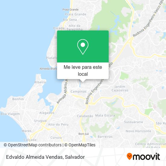 Edvaldo Almeida Vendas mapa