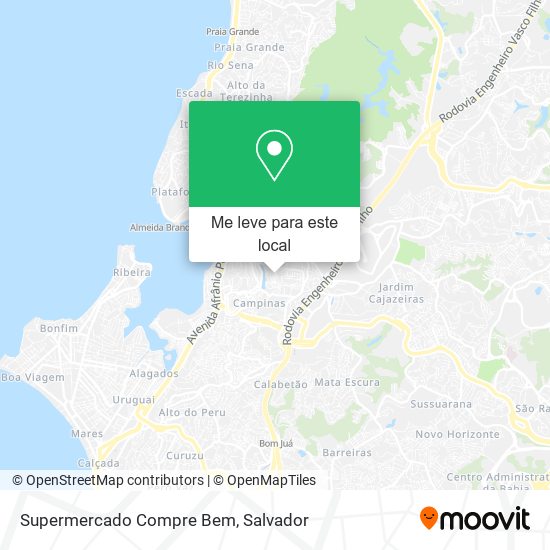 Supermercado Compre Bem mapa