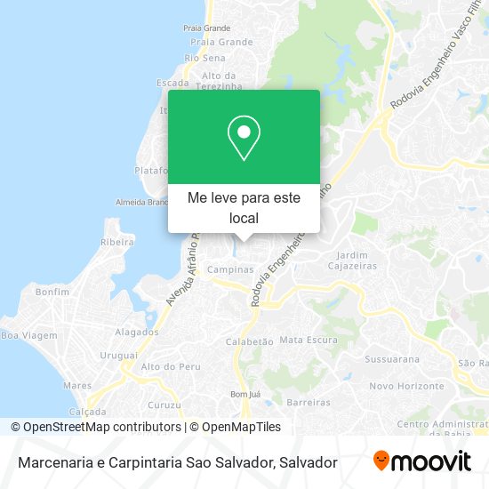 Marcenaria e Carpintaria Sao Salvador mapa